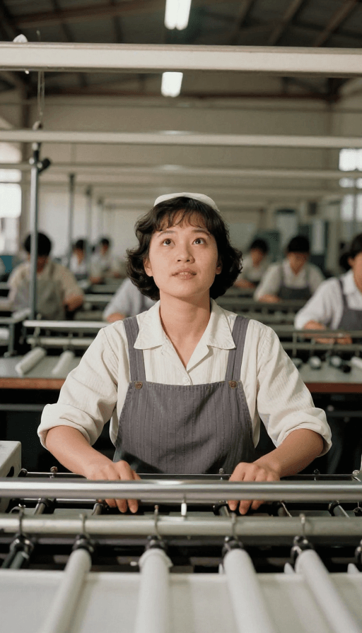 纪实摄影素材：80年代纺织女工车间纪实：光影中的岁月记忆