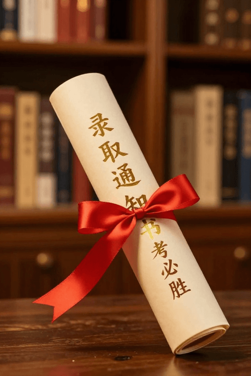 高考庆祝素材：红丝系卷迎金榜，暖光书卷庆高考胜