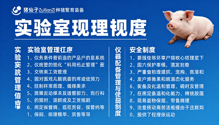 科技蓝背景素材：种猪繁育实验室规章制度：专业严谨的科技蓝管理规范