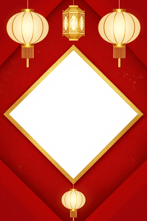 中式节庆素材：金红祥云·中式节庆背景设计