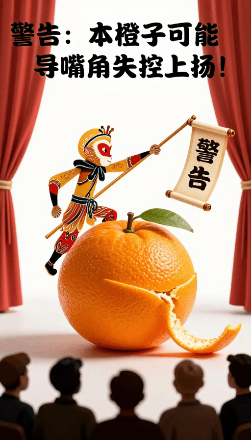 橙色主题素材：橙子变身悟空！警告你的嘴角会失控上扬！