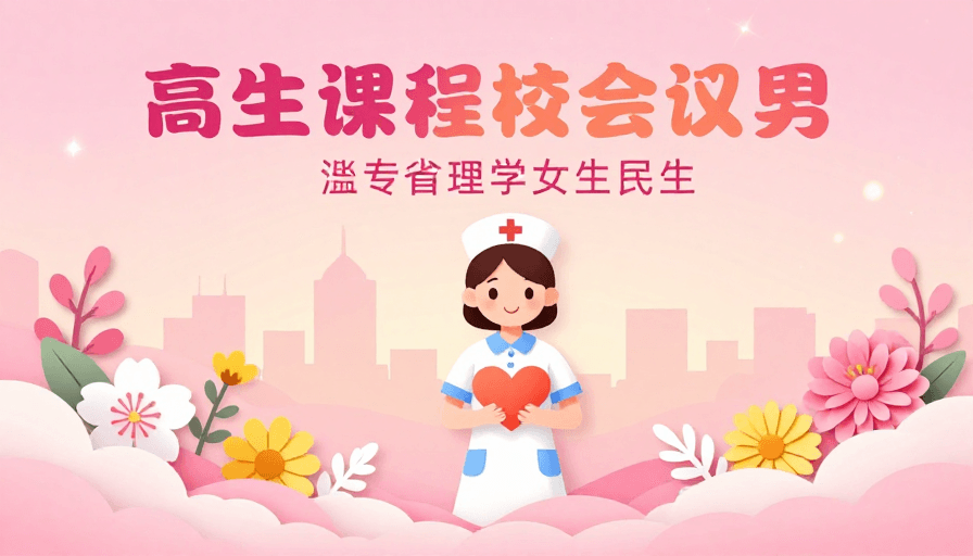 剪纸质感素材：温馨护士守护爱心：粉彩梦幻插画海报