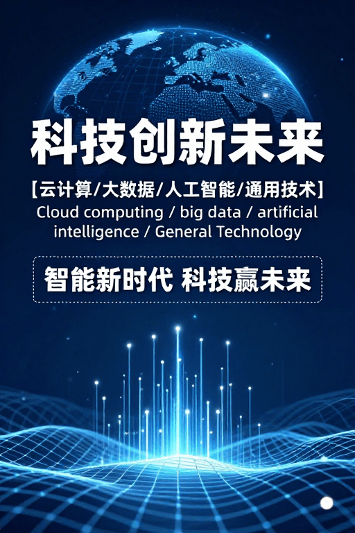 科技海报素材：科技驱动未来：数字宇宙视觉宣言