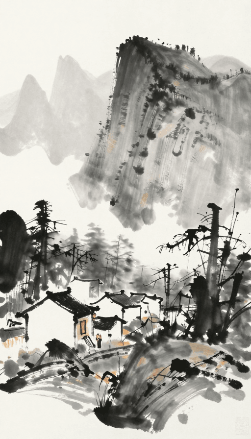 中国风素材：水墨山水：传统写意之美