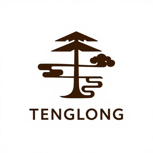 品牌标识素材：抽象松树祥云融合的现代酒店LOGO设计