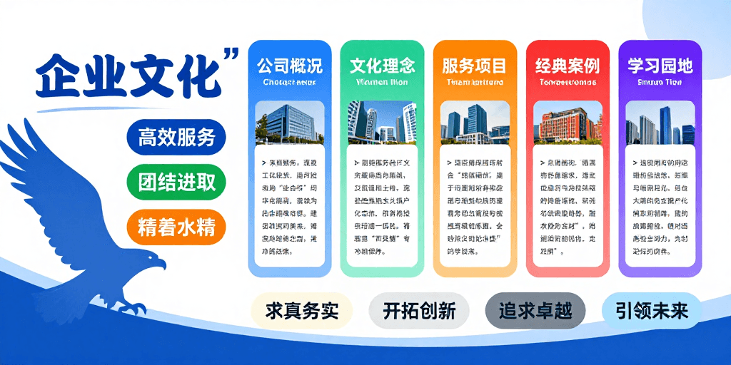 现代简约风格素材：现代简约企业文化宣传海报设计