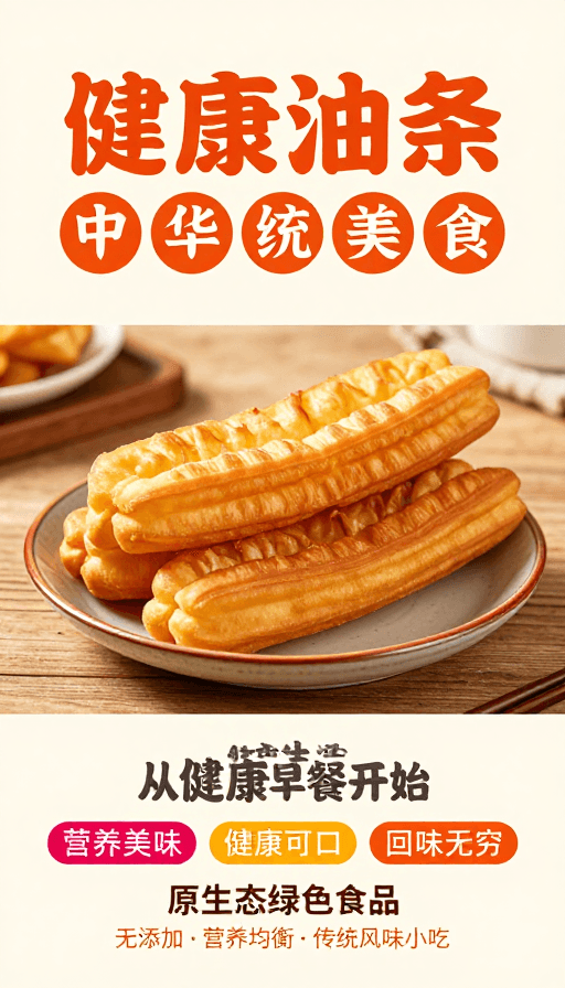 原木背景素材：现推健康油条：传统美味新体验
