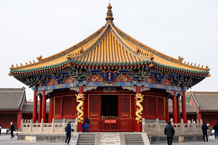 古建筑摄影素材：沈阳故宫大政殿全景：古典建筑与历史韵味