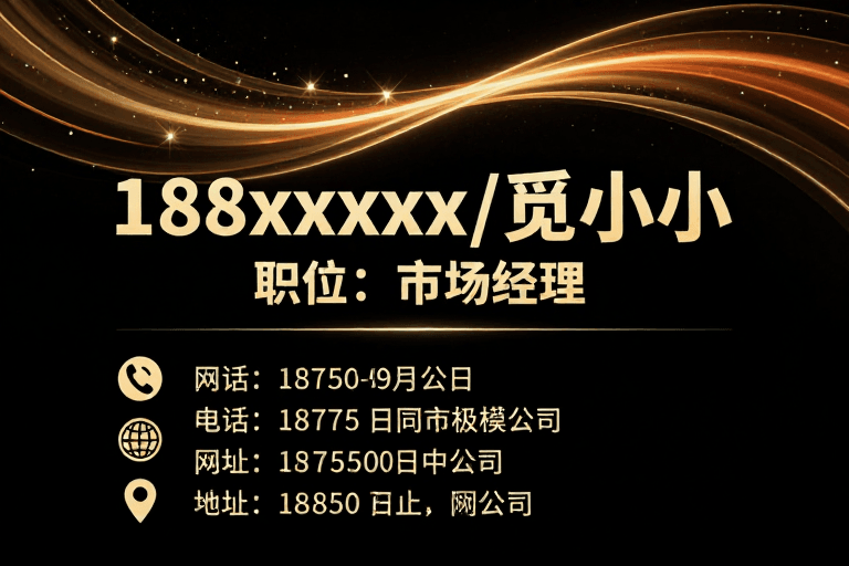 黑色背景素材：奢华流光商务精英形象展示