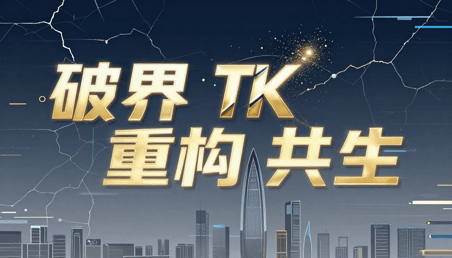 抽象纹理素材：破界·重构·共生：未来科技感城市艺术海报