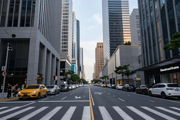 社交素材：都市潮流：时尚先锋的街头风景