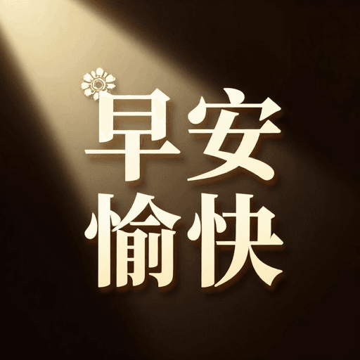 光影设计素材：极简轻奢早安问候艺术插画 高级光影质感