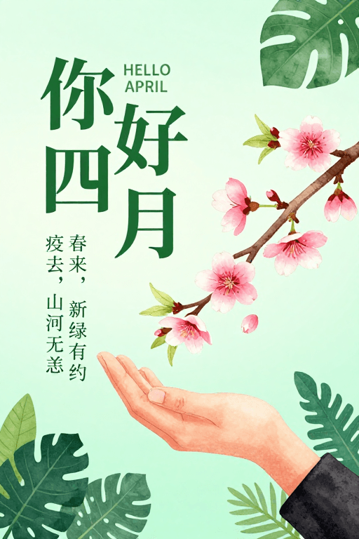 清新治愈风素材：春日复苏｜清新治愈风海报设计