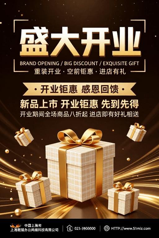 奢华设计素材：奢华庆典·盛大开业海报设计