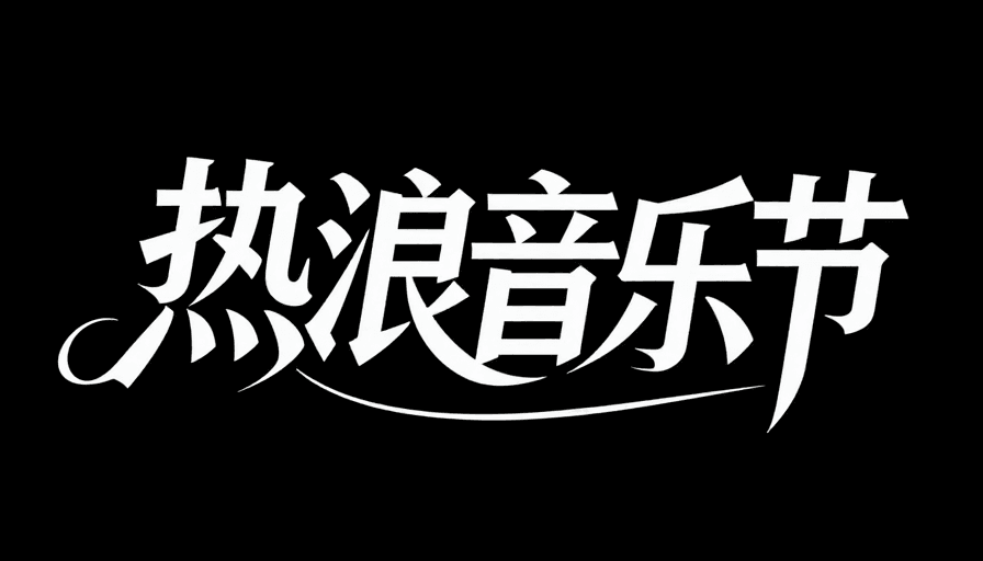 创意字体设计素材：热浪音乐节创意字体设计——动态视觉冲击与艺术感融合