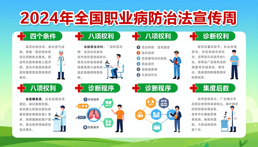 职业病防治素材：清新专业：2024职业病防治法宣传周宣传海报