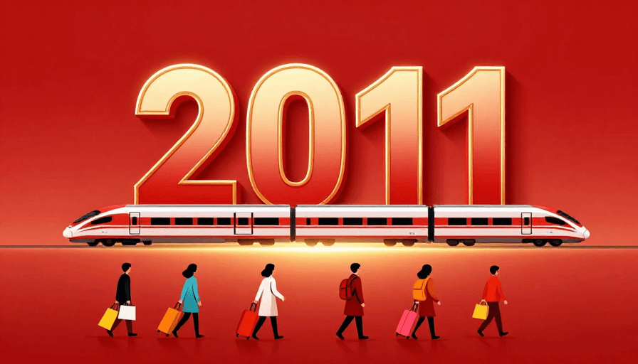 2011纪念素材：2011 高铁启程：中国新春插画盛宴
