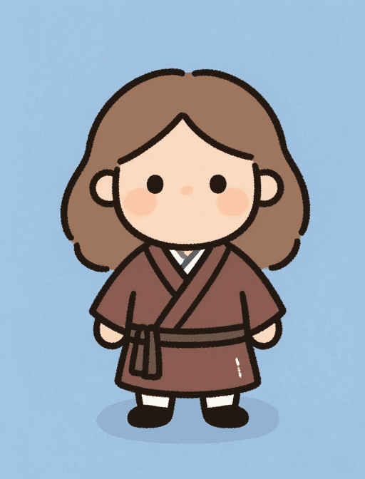 童趣素材：稚拙线条描绘赫敏武士绘本风插图