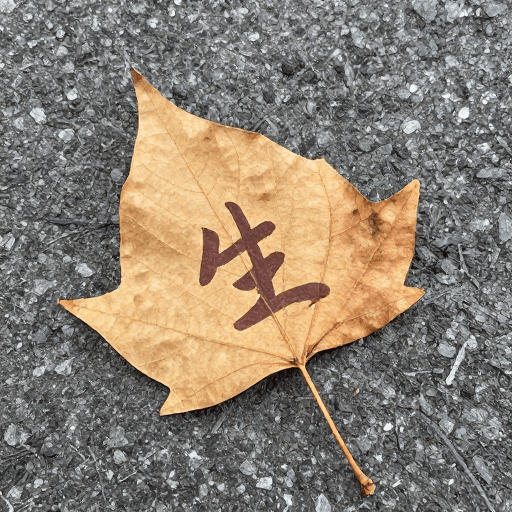 文化符号素材：落叶写'生'：生机盎然的自然寓意