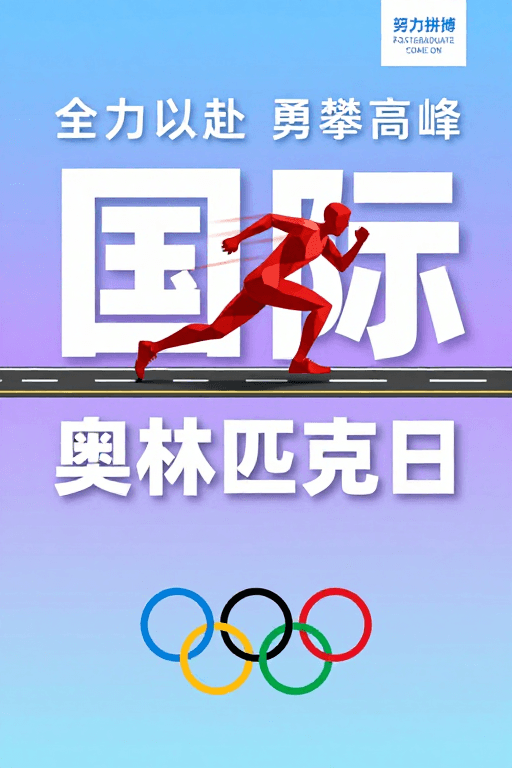 现代设计素材：国际奥林匹克日：青春活力与竞技精神的现代视觉表达