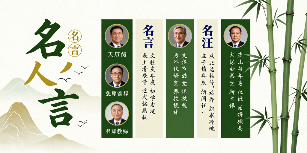 传统美学素材：墨韵东方·名人名言文化海报