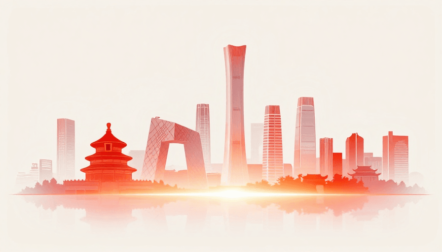 高端氛围素材：北京科技美学：光影融合的现代都市画卷