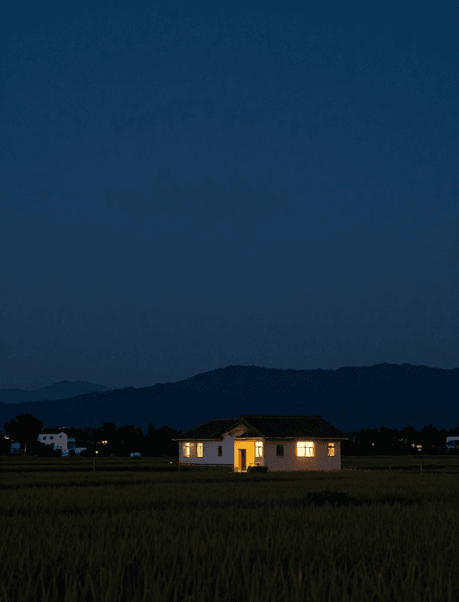 治愈系设计素材：梦中飞翔：南方田园的温暖之夜