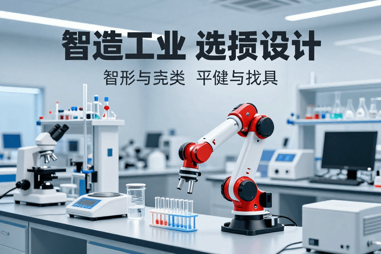 科研宣传素材：高效智能实验室：科技美学与精密仪器融合