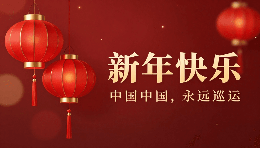 宫灯装饰素材：红烛宫灯点亮新春佳节海报设计
