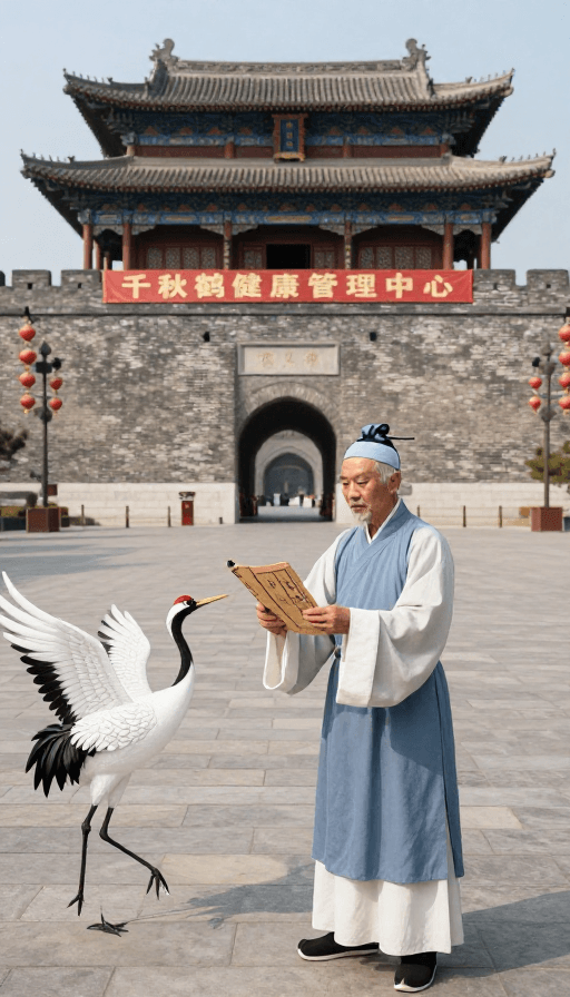 中医文化素材：古韵传承：老中医诵经，鹤鸣千秋鹤健康