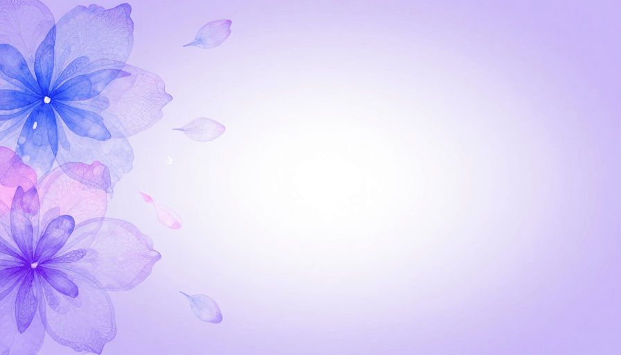 紫色渐变素材：紫韵花漾：梦幻水彩与渐变光影的静谧之美