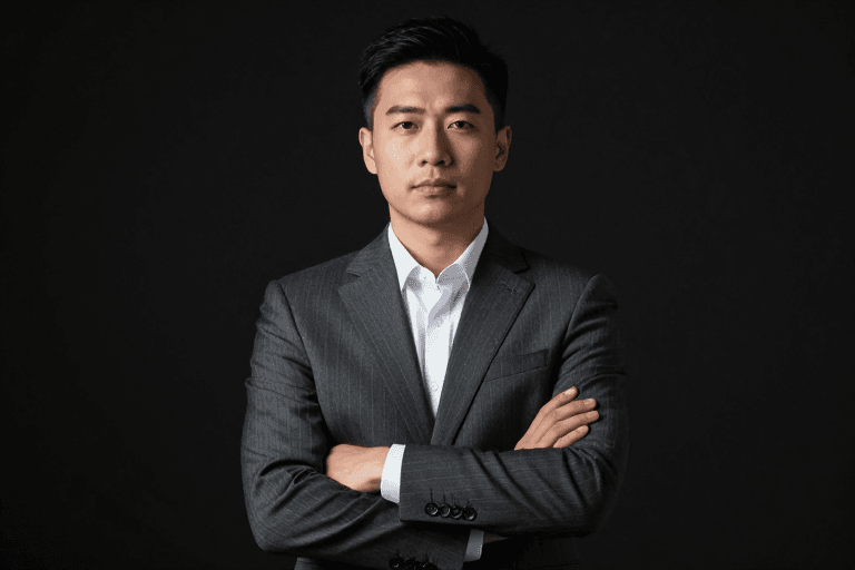 企业形象素材：沉稳专业的亚洲男性商务肖像