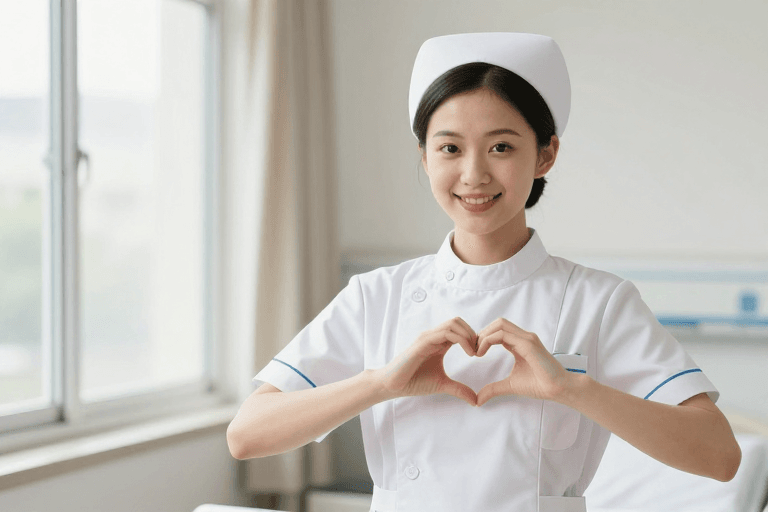 职业形象素材：微笑护士传递温暖：专业护理形象广告