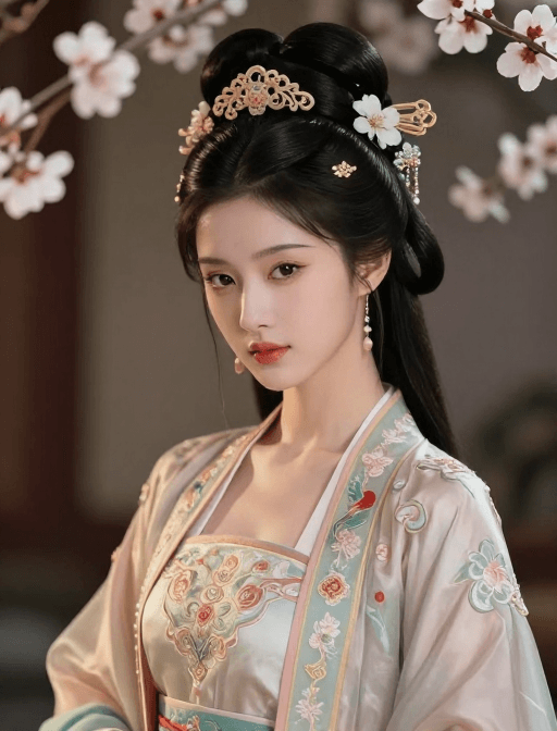 高清壁纸素材素材：国风华神高清半身像，东方古典美与精致细节