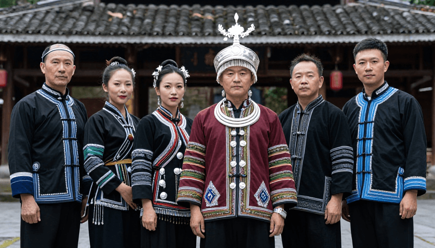 民族写真素材：侗族传统服饰人像写真：民族风情纪实