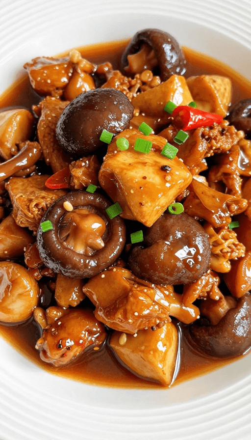 小鸡炖蘑菇素材：东北风味：经典小鸡炖蘑菇美食摄影