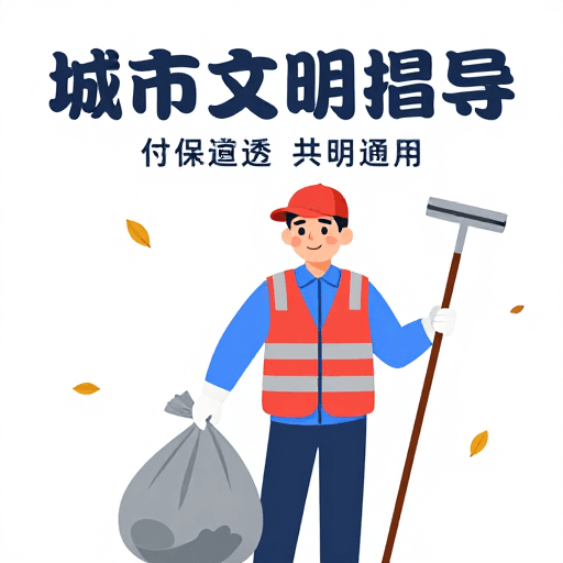 矢量设计素材：简约环保海报：环卫工人的温暖守护
