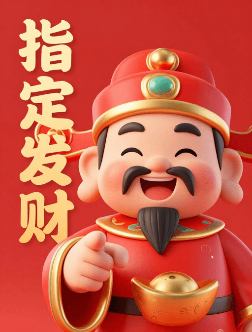 文字设计素材：萌财神送福迎财，国风3D喜庆海报