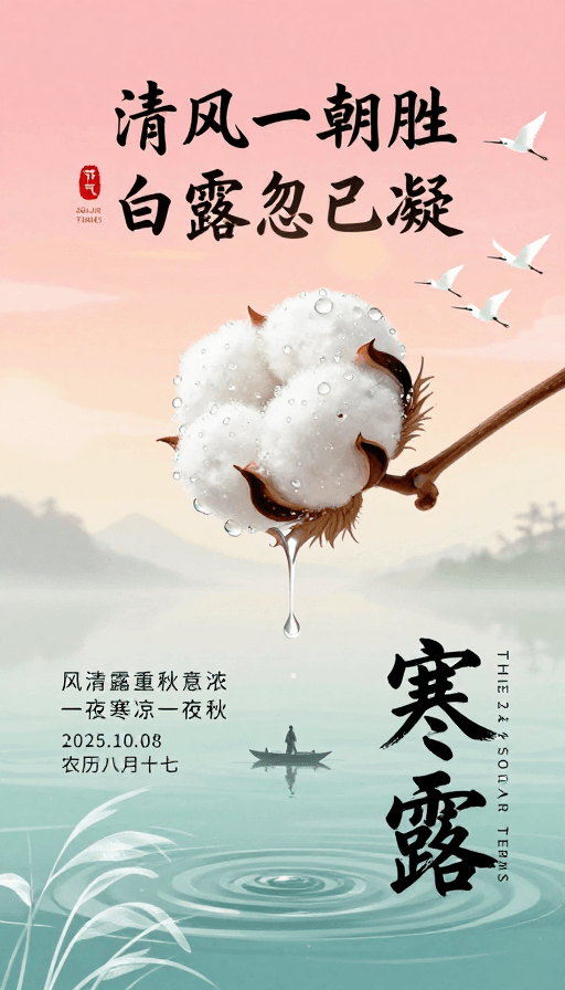 二十四节气素材：清风白露 · 东方诗意二十四节气海报设计
