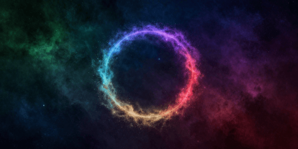粒子特效素材：梦幻粒子环·宇宙星云光效背景