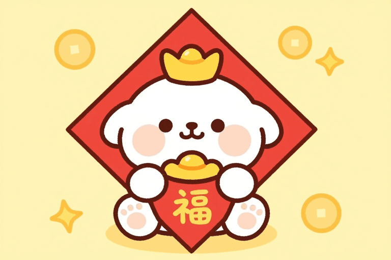 好运素材：福星高照祥瑞降临，传统贺岁风格