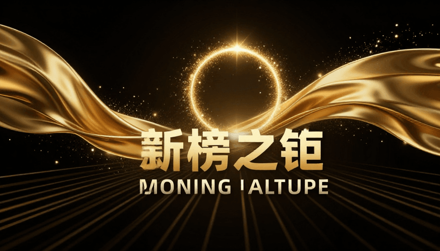 科技感素材：金色流光光环的科技奢华视觉设计