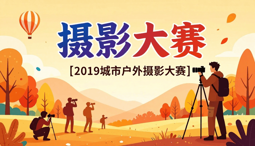 摄影大赛素材：秋日活力：水墨风户外摄影大赛宣传海报