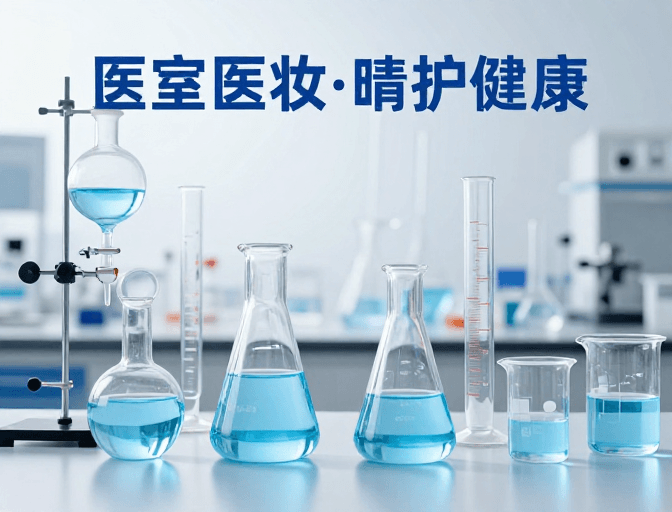 科研宣传素材：蓝白冷调实验室精密仪器高清海报