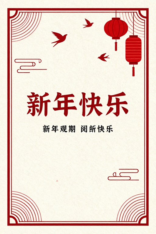 品牌视觉素材：喜庆中式传统红色氛围海报设计