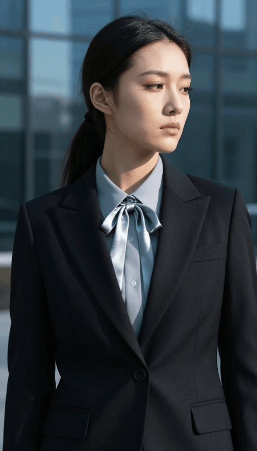情绪表达素材：冷光都市精英：超写实职场女性肖像
