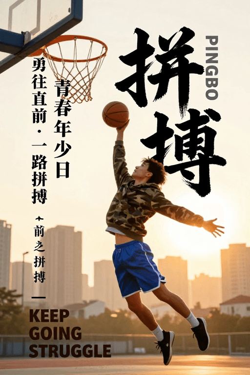 运动素材：青春热血运动海报：拼搏瞬间的视觉呈现