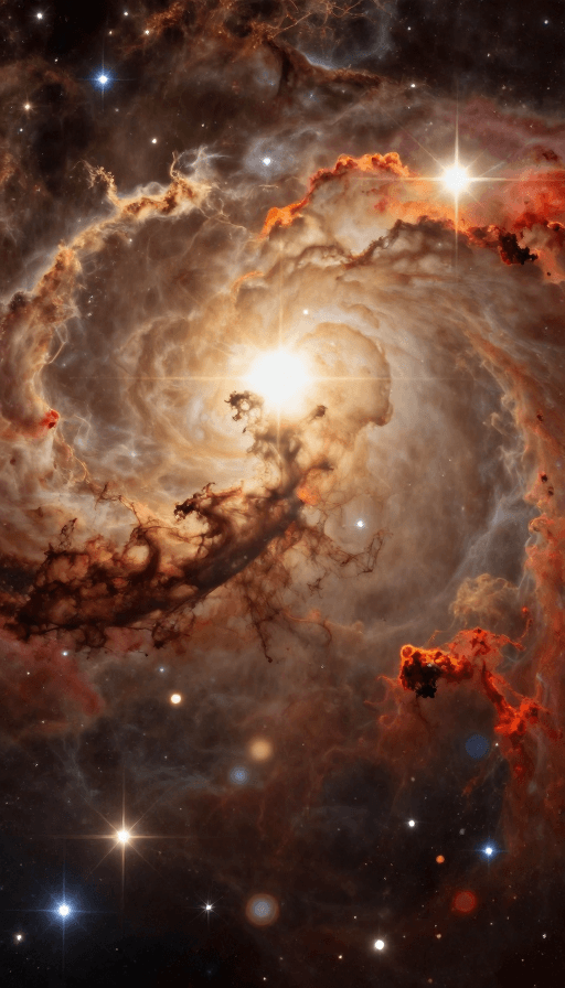 螺旋结构素材：炫彩星云闪耀：科幻广告级宇宙视觉呈现