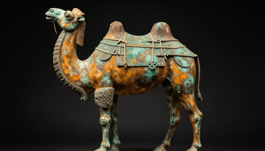 博物馆展品素材：岁月痕迹：青铜骆驼的静默之美