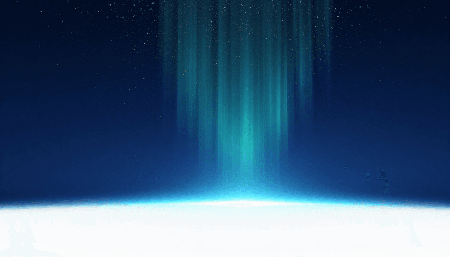 蓝色调素材：深邃宇宙星空背景，金色星尘与极光光束交织